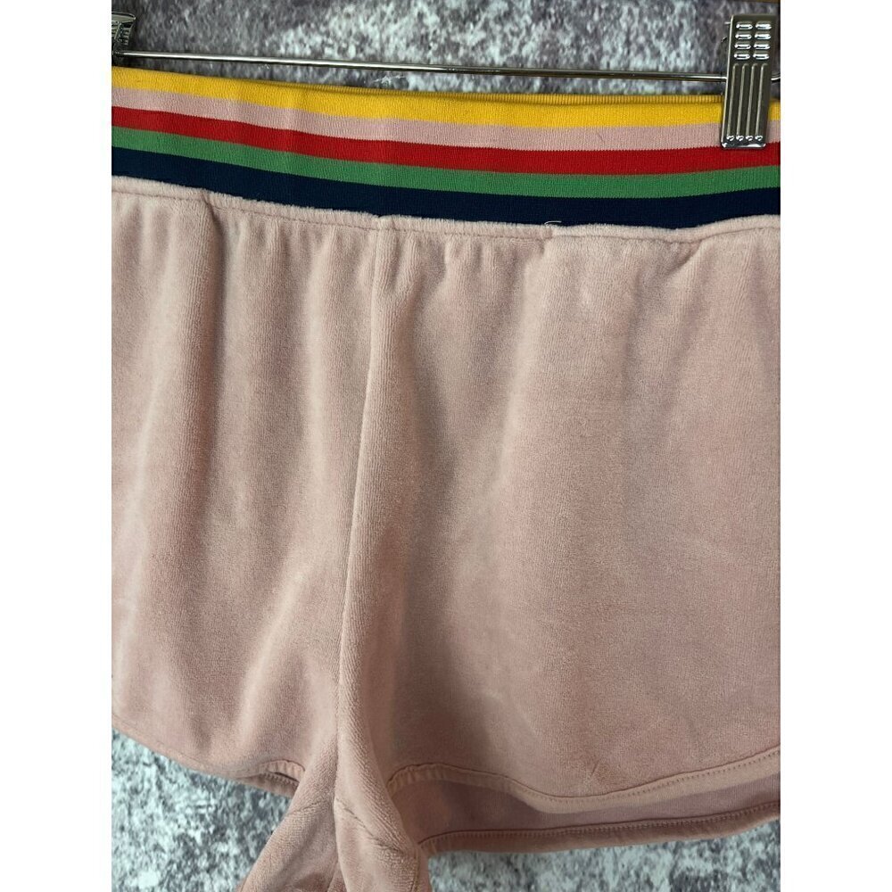 Wild Fable‎ 70s Pink Velvet Colorful Band Casual Shorts High Rise Womens M - Picture 2 of 8